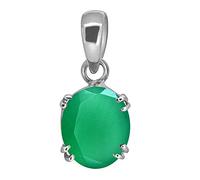 INDIA MADE Ciondolo in argento con onice verde da 3 a 12,50 Rotti verde onex gemma naturale certificata da Gli For Unisex-B0BFD7XS5L