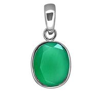 INDIA MADE Ciondolo in argento con onice verde da 3 a 12,50 Rotti verde onex gemma naturale certificata da Gli For Unisex-B08XNRD9NN