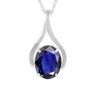 INDIA MADE Ciondolo in argento con zaffiro blu da 13,25 carati, pietra Nilam/Neelam, per uomini e donne - B0C1VJPP7L