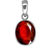 INDIA MADE Ciondolo in argento manik Ashtadhatu con rubino naturale da 10,25 ratti da 9,31 carati, certificato in laboratorio, qualità per donne e uomini, B0DNZ1K7W5
