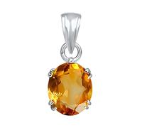 INDIA MADE Ciondolo in argento Sterling Citrino/Sunehla da 3,25 Ratti a 10,25 Ratti o da 3 carati a 9,5 carati, con gemma astrologica naturale certificata 925 bis, per uomini e donne, Vslp1-B09JMT4K4V