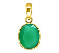 INDIA MADE Ciondolo in onice verde Ashthdhatu da 3 a 12,50 ratti in onice verde pietra preziosa naturale non riscaldata non trattata certificata da Gli For Unisex-B0BFD7TH9P