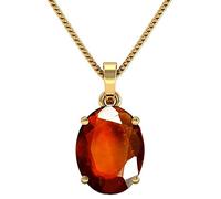 INDIA MADE Ciondolo in oro naturale certificato non riscaldato da 5,25 ratti, 4,49 carati, qualità A+, granato essonite naturale, per donne e uomini, S-B0DNZ1KFWK, argento, zaffiro sintetico, argento