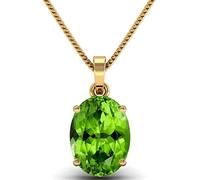 INDIA MADE Ciondolo in peridoto naturale da 10,25 ratti placcato oro, pietra preziosa certificata originale testata in laboratorio-B0BYVV9DQS