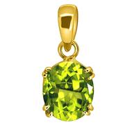 INDIA MADE Ciondolo in peridoto naturale da 6,25 ratti, placcato oro, pietra preziosa certificata originale testata in laboratorio-B0BYVV89C1