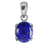INDIA MADE Ciondolo placcato argento lapislazzuli da 6,00 ratti/5,25 carati, certificato naturale, sciolto Lajwart per uomini e donne -B09PDZ56KR