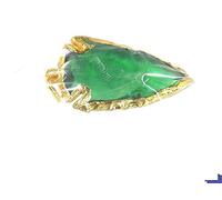 INDIA MADE Collana con testa di freccia verde smeraldo-B07N7BVSFB
