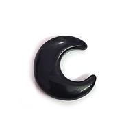 INDIA MADE Cristallo a forma di mezza luna in tormalina nera naturale per protezione da energia negativa e occhi malvagi - B09QML6WBD