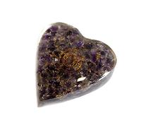 INDIA MADE Cuore di ametista naturale per alleviare Reiki e pietra di cristallo per gli uomini, donna-B091ZDRZSC