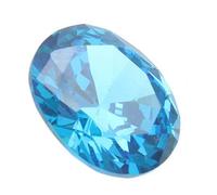 INDIA MADE Diamante americano, pietra topazio blu naturale, certificato in laboratorio, zirconia cubica sfusa naturale | Peso: 5-6 carati-B0BMYRQ8MH