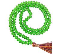 INDIA MADE Firoza verde cristallo 108+1 perline 8 mm collana gemma per uomini e donne Japa - B083L4ZXWQ