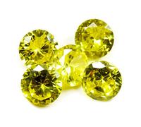 INDIA MADE Gemma di zircone cubico limone certificata in laboratorio totale 30 carati 5 pezzi lotto Jarkan creazione di gioielli - B07ZH64JWV