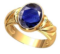 INDIA MADE Laboratorio da 11,00 carati, non riscaldato, non trattato, Aaa+, qualità naturale zaffiro blu Neelam, anello regolabile in oro con pietra preziosa per donne e uomini S-B0C41LZSQ7
