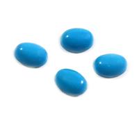 INDIA MADE Magnesite turchese trattato cabochon gemma 4 pezzi lotto all'ingrosso 3.45ct GTC270-B09LVKW5YX, argento, zaffiro creato, Argento, Zaffiro sintetico