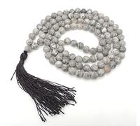 INDIA MADE Mala - Collana in pietra naturale, 6 mm, 108 perline Jap Mala, idea regalo, gioiello alla moda, per Reiki easing, Vastu, Feng Shui-B07RPK1HYH