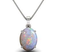 INDIA MADE Medaglione con opale naturale certificato Aa++ di qualità 15,25 ratti/14,00 carati (opale australiano) taglio brillante certificato gemma astrologica - B0C9DVKC41