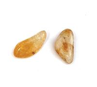 INDIA MADE Natural Citrine - Set di 2 mini dimensioni per prosperità e Reiki easing-B0CG9MMQ58