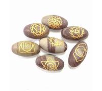 INDIA MADE Naturale Narmada Shiva Lingam Seven Stones Reiki Stone-B08ZSLFDD2