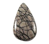 INDIA MADE Ng26-B08GXXD1RL - Pietra preziosa sciolta naturale 35,75 ct, diaspro zebrato nero