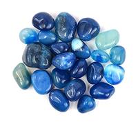 INDIA MADE Onice blu naturale pietre grezze grezze per allentamento Reiki e cristallo easing pietra martellata (colore: blu) -B097STZM34