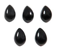 INDIA MADE Onice nero pietra preziosa naturale 7x10 mm a forma di pera 5 pezzi lotto all'ingrosso 13.3Cts Gtc-473-B09SPYWZ8P