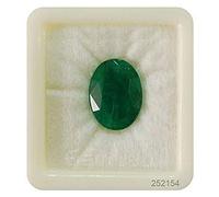 INDIA MADE Originale 4.25 Ratti Naturale Certificato Panna Smeraldo Smeraldo sciolto Prezioso-B0782RMDGC, Argento, Zaffiro sintetico