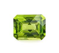 INDIA MADE Peridoto naturale, pietra portafortuna di agosto, eccellente taglio ottogeno ottogeno certificato Ggtl Lab, pietra preziosa sfusa di ottima qualità, per uomo o donna (peso della pietra