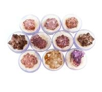 INDIA MADE Pietra di ametista manifesta i tuoi sogni con cristalli di ametista grezza ad alta energia, ogni pezzo sotto i 50 g di pietre geode viola per una trasformazione positiva (2)-B0CGLGKY41