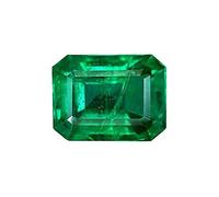 INDIA MADE Pietra di smeraldo 7,25 Ratti coltivata certificata sciolta preziosa Panna gemma per uomini e donne (Gs122-B0DN1DWFG1, argento, zaffiro artificiale, argento, Zaffiro sintetico
