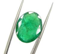 INDIA MADE Pietra di smeraldo originale, 11,25 ratti/10,55 carati, non riscaldata, certificata in laboratorio, pietra preziosa panna sfusa, B0CWHC2FXS