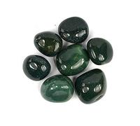 INDIA MADE Pietra naturale di agata muschiata pietre grezze grezze per il rilassamento Reiki e cristallo easing pietra martellata (colore: verde) -B0994KB6MX