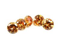 INDIA MADE Pietra preziosa di zircone cubico marrone certificata totale da 22 a 35 carati 5 pezzi Lotto Jarkan di forma rotonda di pietra-B07ZHDWRHW