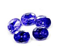 INDIA MADE Pietra preziosa di zircone cubico viola certificata in laboratorio totale da 20 a 35 ct 5 pezzi lotto ovale astrologia Jarkan-B0DLT2Z1NW