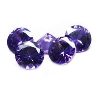 INDIA MADE Pietra preziosa rotonda di zircone cubico viola certificata in laboratorio totale da 10 a 35 carati 5 pezzi Lotto Jarkan Ratan-B07ZHC4M37