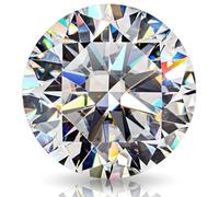 INDIA MADE Pietra preziosa sciolta di colore del diamante di zircone bianco cubico naturale 9,25 Ratti con certificato di laboratorio-B0DRLHN4DF