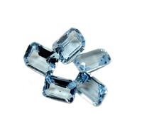 INDIA MADE Pietra preziosa topazio blu certificato naturale totale da 10 a 30 carati 5 pezzi lotto rettangolare forma Birthstone-B0BLNSPCZ4