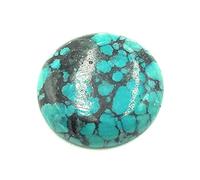 INDIA MADE Pietra preziosa turchese naturale (Firoza) da 10,40 carati/11,50 ratti ~ forma rotonda di colore raro - B09MZDLXV8