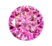INDIA MADE Pietra sciolta del laboratorio della pietra preziosa di zircone del diamante di colore rosa naturale di 9.00 carati di 10.25 Ratti con certificato di laboratorio-B0DRLGHQ4Z