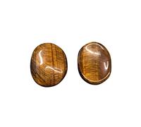 INDIA MADE Pietra tascabile con occhio di tigre di forma ovale, pietre semipreziose cabochon sciolte, pietra della preoccupazione (occhio tigre)-B0BG4MM1TC