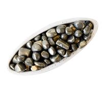 INDIA MADE Pietre naturali - Cristallo grezzo e lucidato per ricchezza, prosperità, abbondanza, allentamento e protezione Reiki Pirite Tumble 200 Gram-B0DN25791L