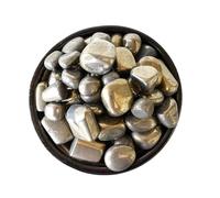 INDIA MADE Pietre naturali - Cristallo grezzo e lucidato per ricchezza, prosperità, abbondanza, allentamento Reiki e protezione pirite Tumble 50 Gram-B0DN23R994