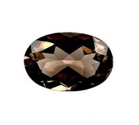 INDIA MADE Quarzo fumé naturale originale per cristallo che allevia la forza, benificial Reiki Vastu Fengshui Numerologia gemma semi preziosa (14 x 10 mm) Spst3876-B0CVTSNFHS