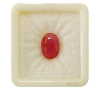 INDIA MADE Rubino Ratti da 5,62 carati/6,25-6,50 (pietra Manikya/Manik/Maanik), 100% gemma naturale certificata originale - B07MY6RDXS