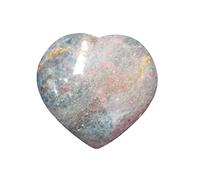 INDIA MADE Ruby Kyanite Heart Worry Stone con effetti calmanti e calmanti - alta energia utilizzata per la pulizia e la protezione (cianite rubino) -B09Z89NG9F