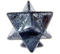INDIA MADE Tormalina nera Merkaba Geometria Reiki 8 punti allentamento 69.8Cts-B09CMP3T8C