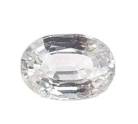 INDIA MADE Zaffiro bianco 8,25 ratti/7,35 carati/Pukhraj Safed 5,25 Ratti certificato pietra naturale - B0BFWQZK9R