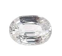 INDIA MADE Zaffiro bianco da 6,50 ratti, certificato non riscaldato, non riscaldato, pietra preziosa sfusa per i nati Pukhraj, pietra preziosa sfusa per uomini e donne da laboratorio