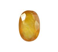 INDIA MADE Zaffiro giallo di Ceylone non riscaldato da 3,45 carati, 4,25 ratti, pietra di Pukhraj, pietra naturale certificata originale, qualità Aaa+, per uomini e donne, S-B0BWTXN5VN, argento