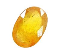 INDIA MADE Zaffiro giallo naturale da 8,45 carati, non riscaldato, non trattato, pietra della nascita Pukhraj estratto da Ceylon, Rashi Ratan, zaffiro giallo Aaa+, pietra preziosa certificata in