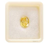 INDIA MADE Zaffiro giallo naturale/pietra portafortuna Pukhraj 7,25 ratti/6,72 ct certificato astrologico sfuso come mostrato nell'immagine - B0CPY4J9N7